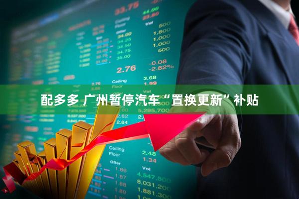 配多多 广州暂停汽车“置换更新”补贴