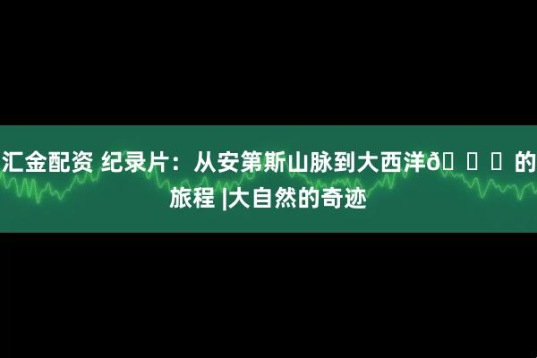 汇金配资 纪录片：从安第斯山脉到大西洋🏔的旅程 |大自然的奇迹